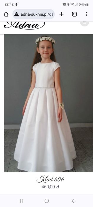 Piękna sukienka komunijna
