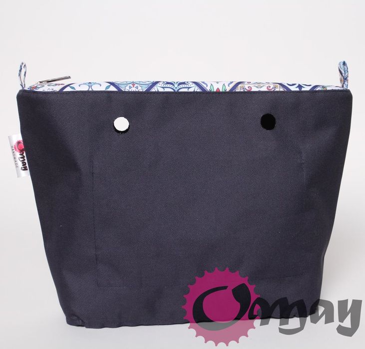 Granatowy organizer do OBAG STANDARD i OPASKA kafelki niebieskie OMAY