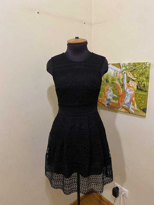 Dolce & Gabbana оригинальное чёрное кружевное платье размер S