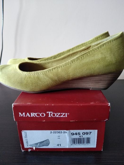 NOWE Czółenka na koturnie Marco Tozzi Rozmiar 41