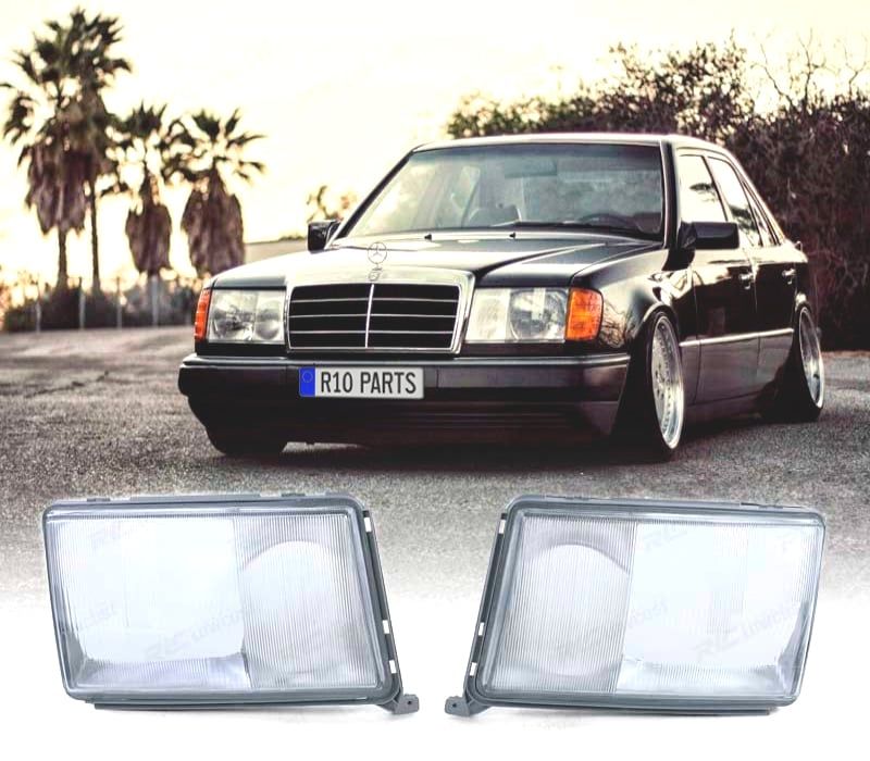 VIDROS FARÓIS FRONTAL MERCEDES W124 89-93