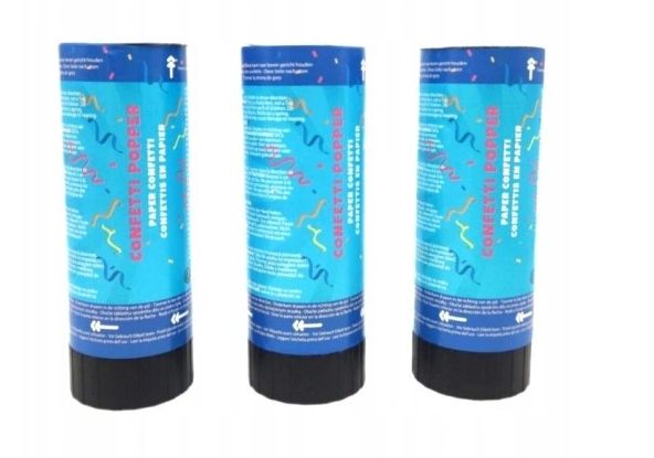 Confetti papierowe 3 szt do wystrzelenia urodziny okazje ślub