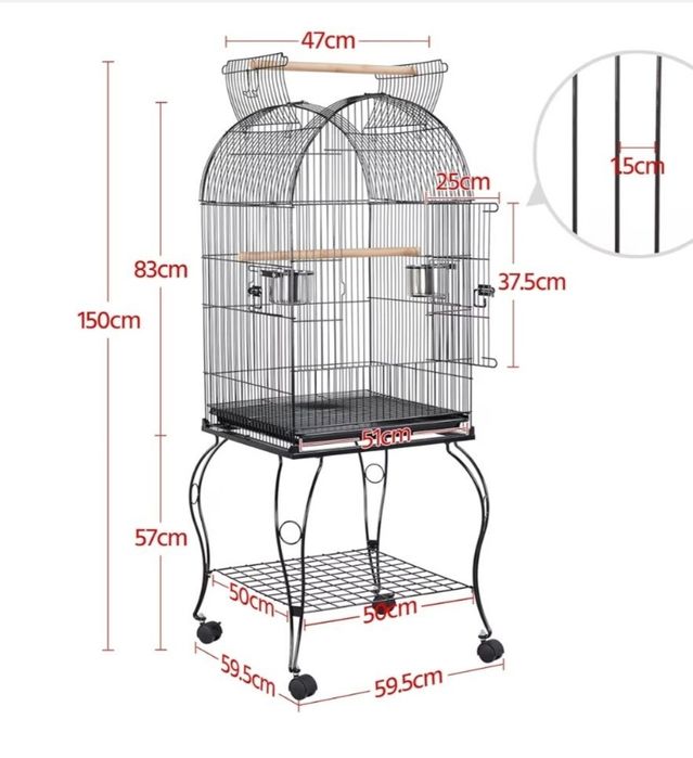 Gaiola pássaros ou papagaio