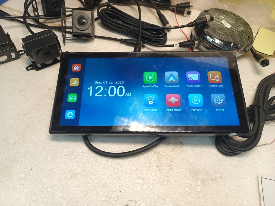 Nowy powystawowy wyświetlacz odtwarzacz multimedialny carplay t 59 10.36 4 kamery