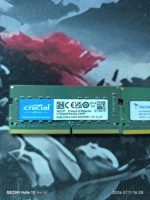 SO-DIMM DDR4 16 ГБ (2×8 ГБ), 3200 МГц