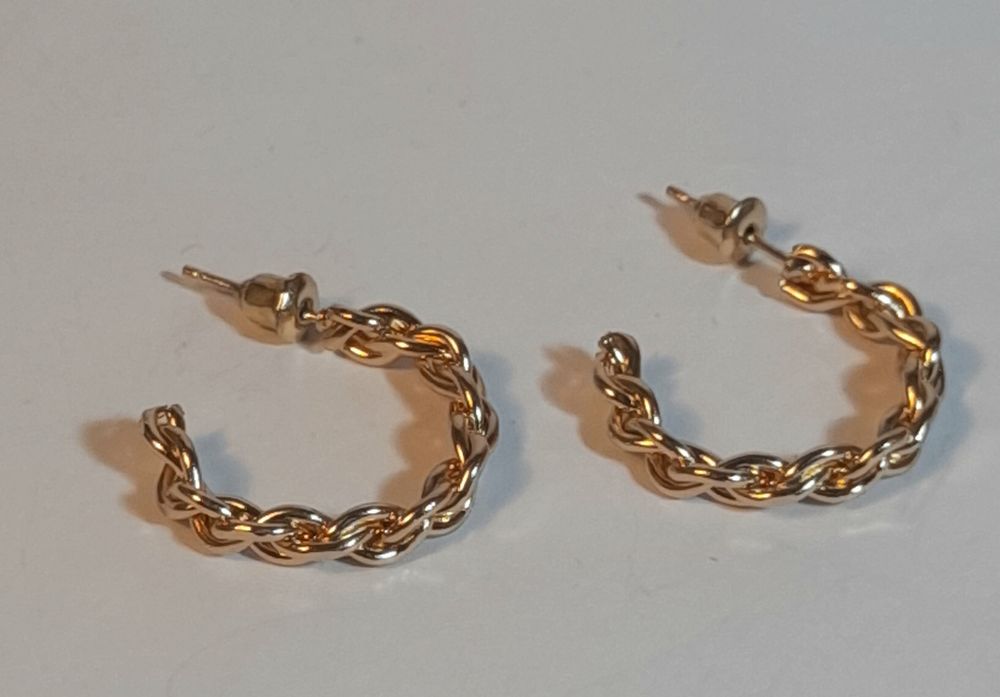 Argolas Douradas  Entrançada.