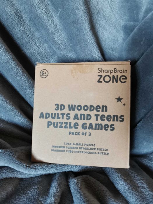 3 rodzaje drewnianych puzzli 3d