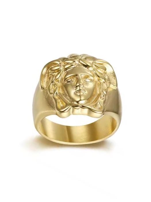 Перстень-печатка / подарунок для чоловіка золотистий колір розмір 22