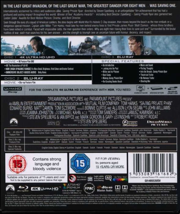Saving Private Ryan Szeregowiec 4K+ 2xBD wer.ENG