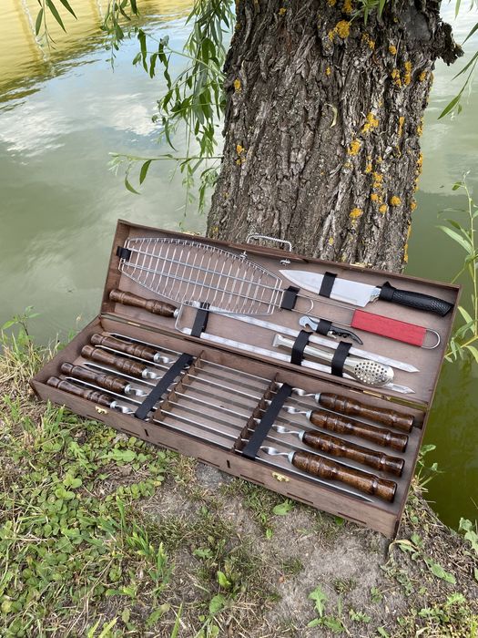 Набір шампурів в кейсі 8 шампурів ручна робота