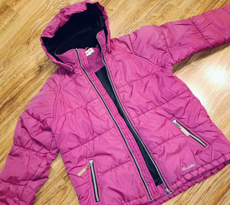 LINDEX lekka kurtka pikowana kaptur odpinany amarantowa pikowana 146