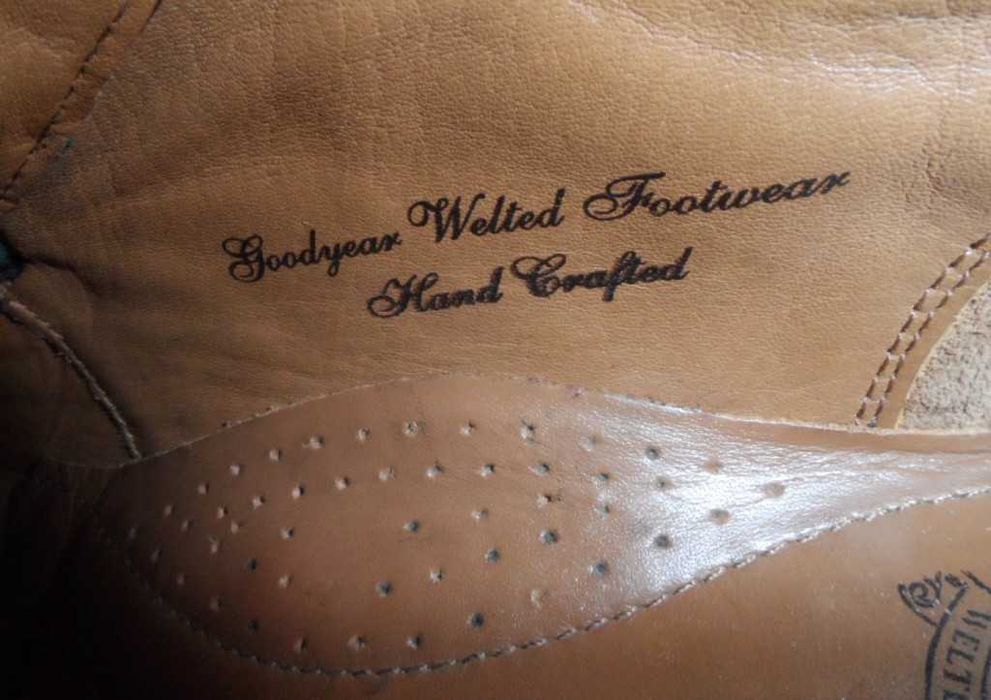 Мужские кожаные туфли броги Clarks p. 41 натуральные 26,5 см черные