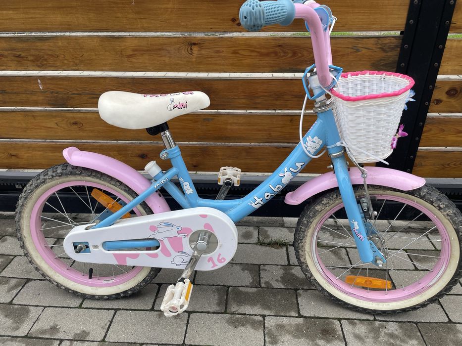 Rower Tabou 16" MINI blue-pink-white rama aluminiowa