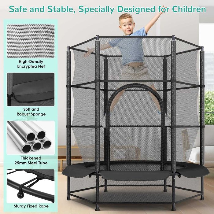 Nowa mała trampolina / skoczek / 140CM / skocznia / czarna !A2821!