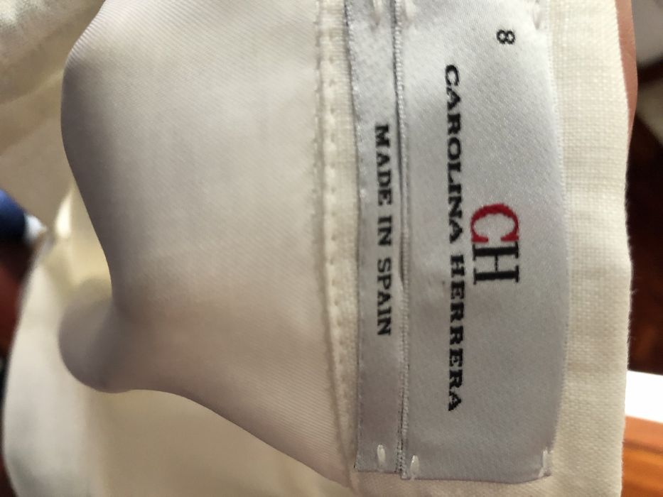 Vestido de verão branco Carolina Herrera