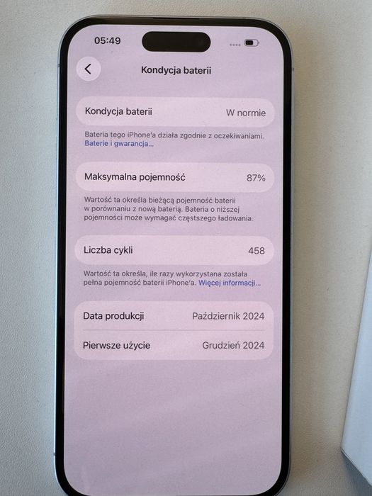 Iphone 16 biały 128GB