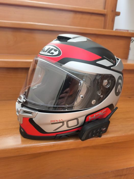 capacete, casaco e luvas mota