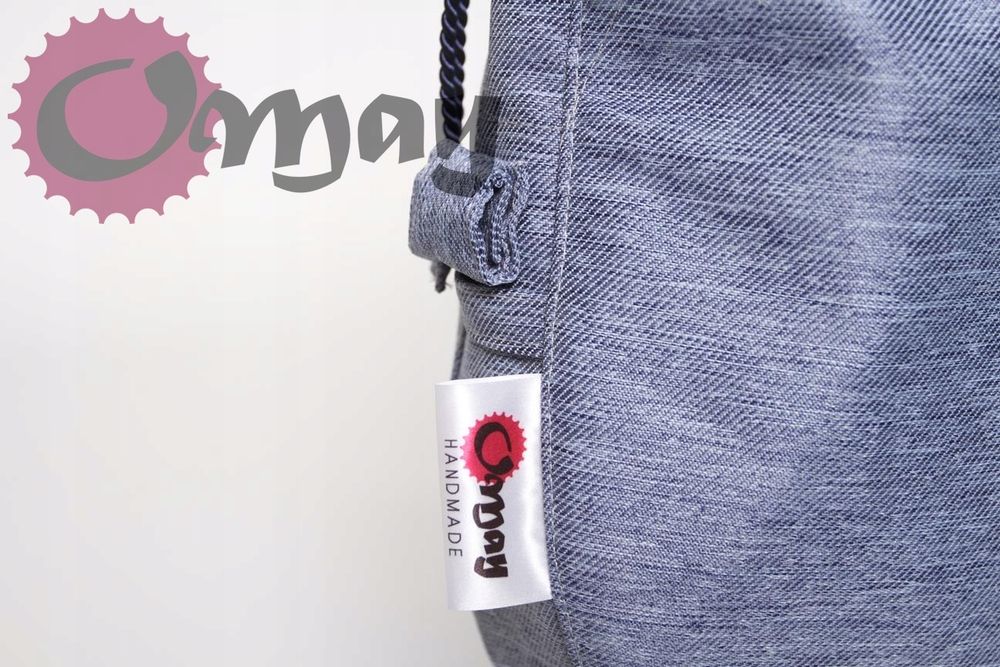 Niebieski organizer worek do OBAG TWIST MINI "jeans" 2 kieszenie OMAY
