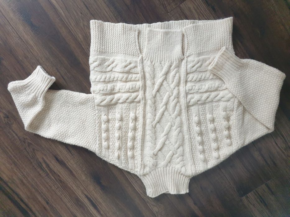 Śliczny sweter oversize 36 ZARA beż