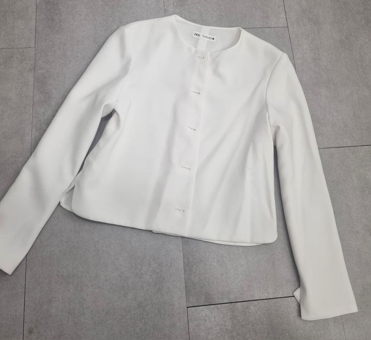 Marynarka żakiet narzutka biala Zara rozmiar S/M