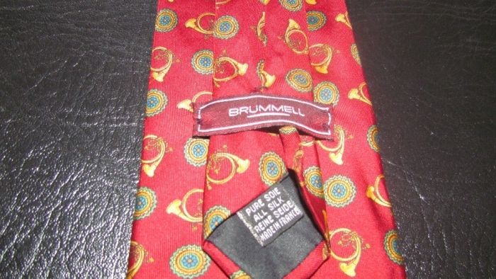 Elegancki Krawat jakich mało marki Brummell Francja 100% Jedwab nr 14