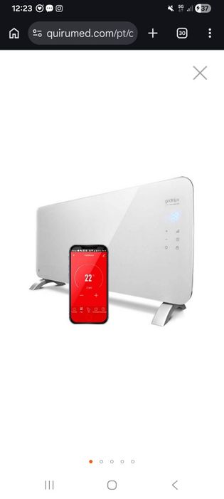 Aquecedor elétrico smart 2000W com app WiFi – Gridinlux (vidro)