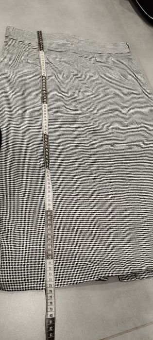 R.44 długa biało czarna spódniczka MIDI w pepitkę