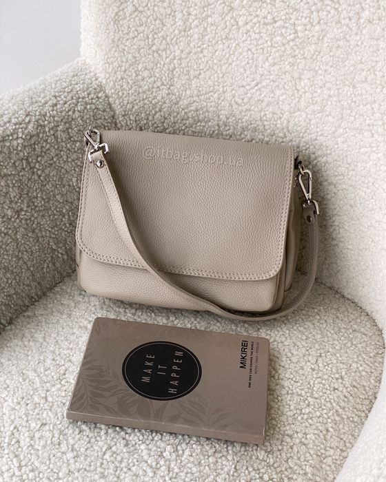 Італійська шкіряна сумка кросбоді. Кожаная сумка кроссбоди итальянская