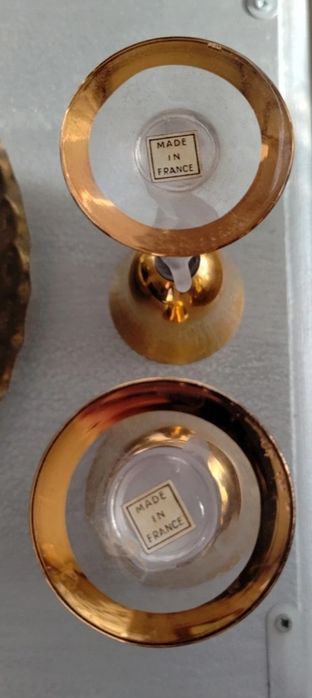 Conjunto de copos(2)  "VENUS" cristal  "BAYEL" France(1950)