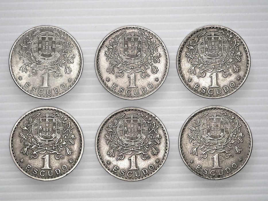Lote de 6 Moedas 1 Escudo 1968