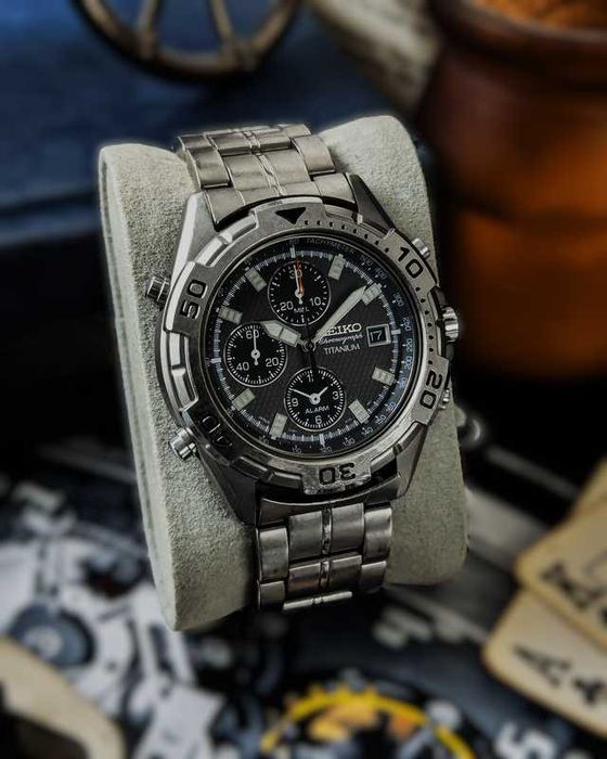 Seiko Chronograph Titanium Alarm – SBBP073