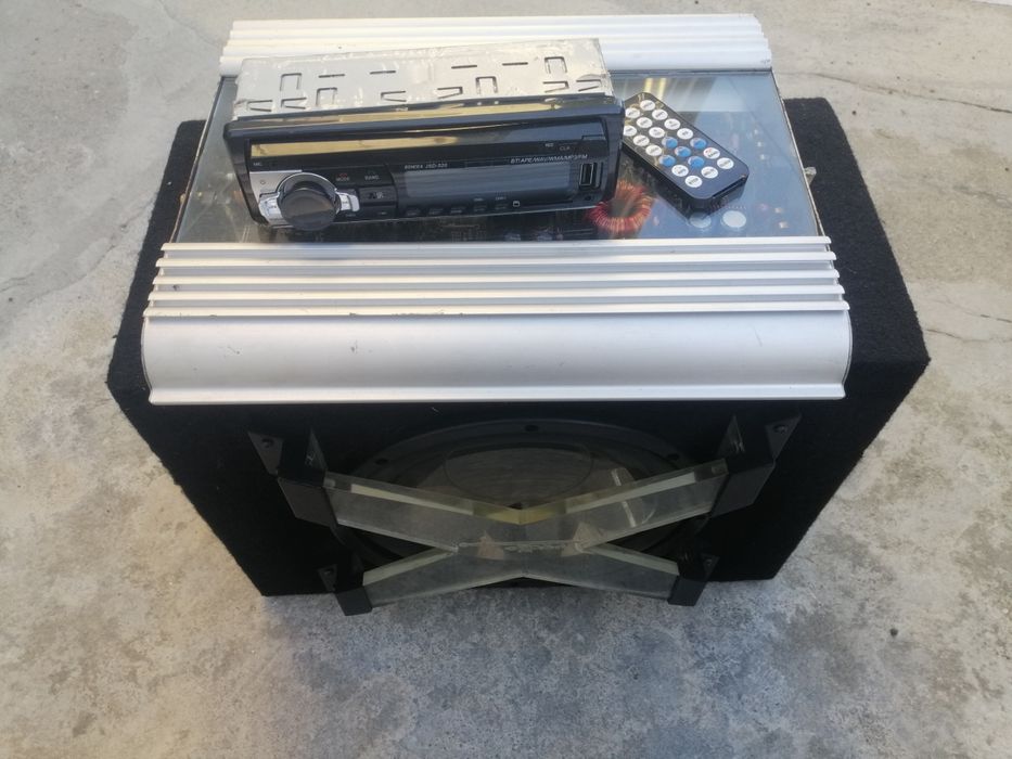 Conjunto...amplificador + rádio + soufer