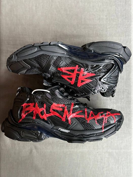 БЕЗ ПЕРЕДОПЛАТ ‼️ Balenciaga Runner Black Red Graffiti / ТОП ЯКІСТЬ