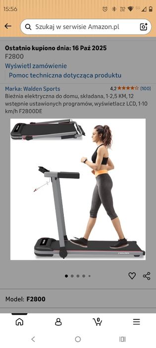 Bieżnia treningowa Walden F2800