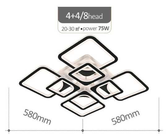 Candeeiro LED Quadrado c/ controlo remoto e APP