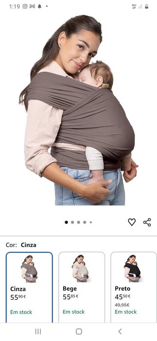 Wrap, Lenço elástico porta bebé