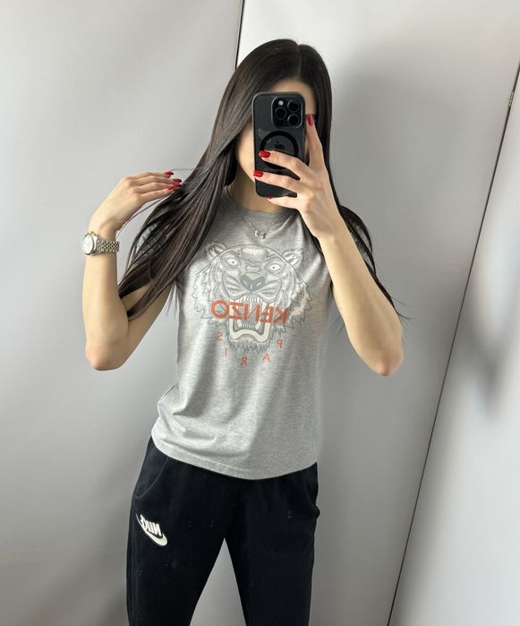 Футболка kenzo сіра оригінал кензо