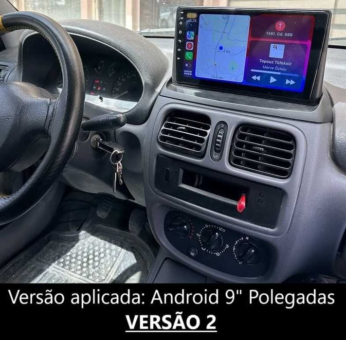 Rádio 2DIN 9" • Renault Clio 2 II • (1998 a 2007) • Android [4+64GB]
