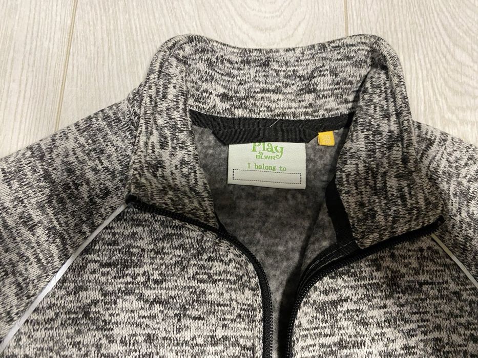 Тепла флісова кофта дитяча 134/140, блискавка, нова