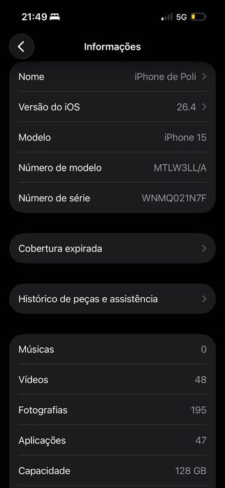 Iphone 15 IMPECÁVEL