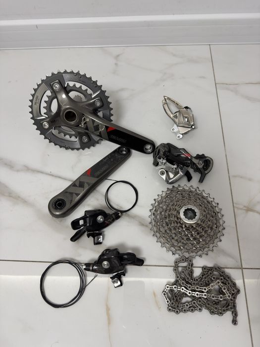 Grupa napęd Sram Truvativ XX Carbon 2x10  Oryginał Wzorowy stan