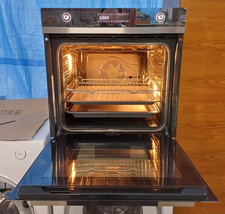 Топовый встраиваемый духовой шкаф Смег Smeg Linea SCP112-8 пиролиз вбудована духовка духова шафа