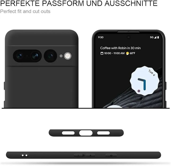 Etui Google Pixel 7A czarne, matowe, od HSP, slim, soft