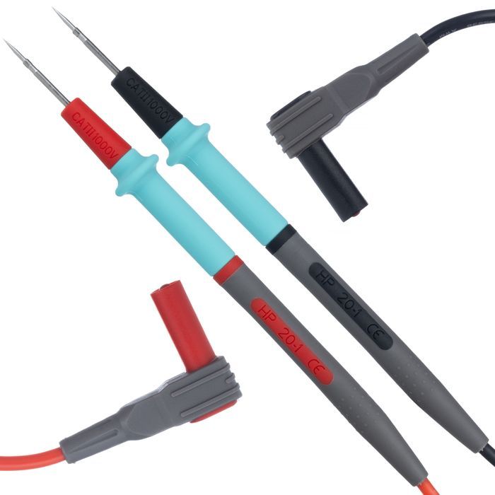 Przewody Pomiarowe do Multimetru | 1000V/20A, 103cm, Silikon