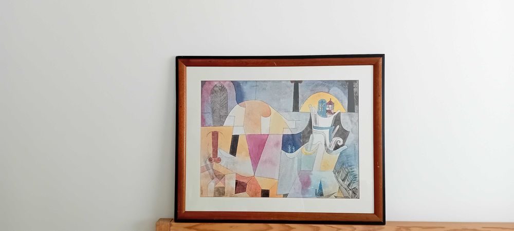 Reprodução da famosa pintura Black Column in a Landscapede Paul Klee