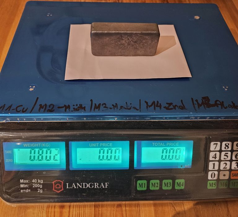 Ołów czysty sztabka