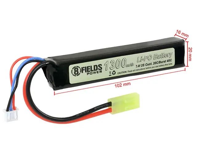 Аккумулятор Li-Po 1300mAh 7,4V 20/40C [8FIELDS]