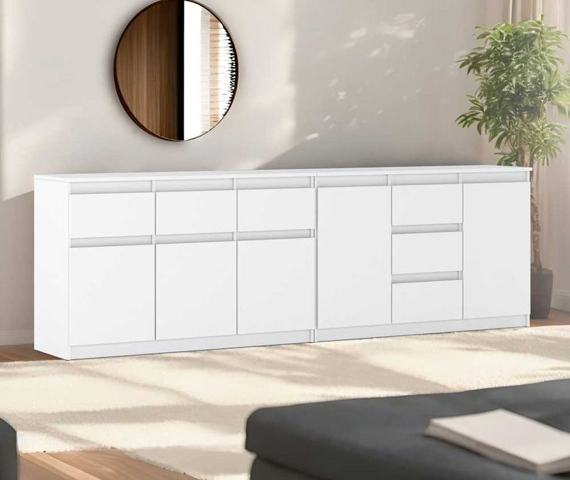 Komoda Best Agnolia 240cm Modułowa Szafka 6 Szuflad Do Salonu Sypialni