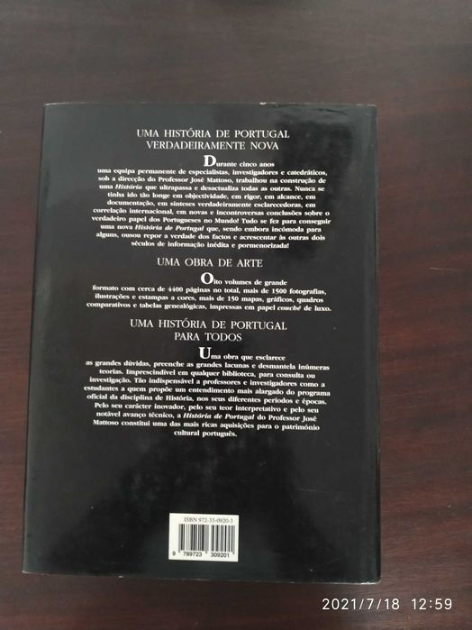História de Portugal José Mattoso volume I