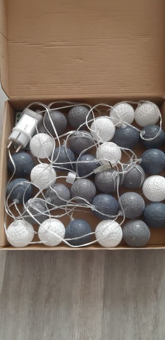 Lampki led 30szt kule cotton